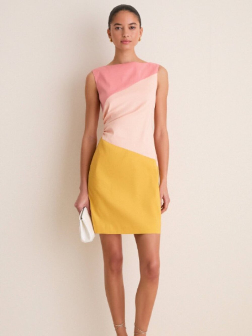NWT - Tuckernuck Sorbet Colorblock Stretch Taffeta Gigi Mini Dress